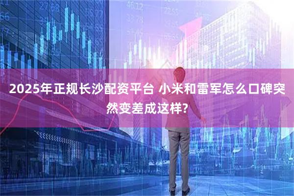 2025年正规长沙配资平台 小米和雷军怎么口碑突然变差成这样?